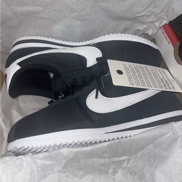 Nike Cortes, black nylon original brand new with box and bag size women’s 8 - Picture 1 of 7